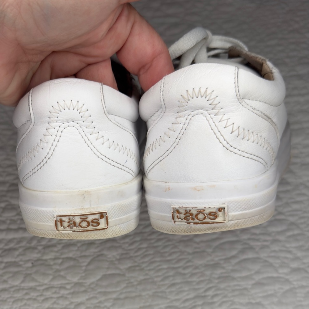 Taos Plim Soul Lux Sneakers White Leather Size 8 - Picture 13 of 13